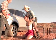 Super Hot Naughty Babes Enjoying Outdoor Sex Action in a Desert